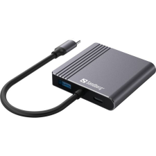 SANDBERG USB-C notebook dokkoló szürke (136-44) (136-44) laptop kellék