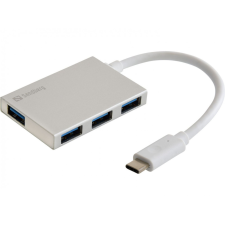 SANDBERG USB-C to 4 xUSB 3.0 Pocket Hub Silver hub és switch