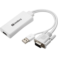 SANDBERG VGA+Audio to HDMI Converter White kábel és adapter
