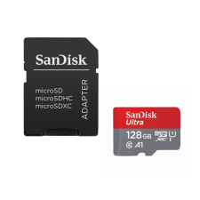 Sandisk 128GB microSDXC Sandisk Ultra CL10 A1 + adapter (215427) (sand215427) memóriakártya