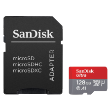 Sandisk 128GB microSDXC Sandisk Ultra CL10 U1 + adapter (SDSQUAB-128G-GN6IA) (SDSQUAB-128G-GN6IA) memóriakártya