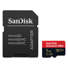 Sandisk 1TB microSDXC Extreme Pro Class 10 UHS-I A2 C10 V30 + adapterrel memóriakártya