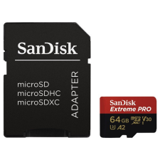 Sandisk 214503, MICROSDHC EXTREME PRO KÁRTYA 64GB, 200MB/s C10, V30, UHS-I, U3, A2 memóriakártya
