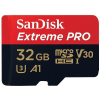 Sandisk 32GB Extreme PRO UHS-I V30 microSDHC memóriakártya + adapter (173427)