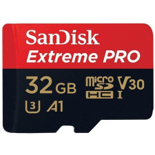 Sandisk 32GB Extreme PRO UHS-I V30 microSDHC memóriakártya + adapter (173427) memóriakártya