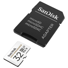 Sandisk 32GB High Endurance microSDHC UHS-I CL10 memóriakártya + Adapter memóriakártya