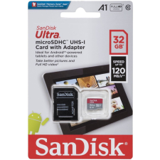 Sandisk 32GB microSDHC Sandisk Ultra CL10 U1 A1 + adapter (SDSQUA4-032G-GN6TA) memóriakártya