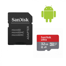 Sandisk 32GB microSDHC Ultra Class 10 UHS-I A1 (Android) + adapterrel memóriakártya