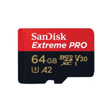 Sandisk 64 GB MicroSDXC Card  Extreme Pro (200/90 MB/s, Class 10, UHS-I U3, V30, A2) memóriakártya