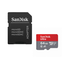 Sandisk 64GB microSDHC Ultra Class 10 UHS-I A1 + adapterrel memóriakártya