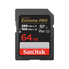 Sandisk 64GB SDXC Extreme Pro Class 10 UHS-II V60 memóriakártya