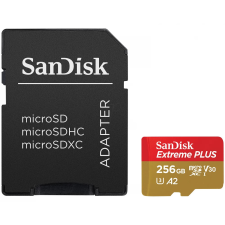 Sandisk Extreme Plus 256GB MicroSDXC 90 MB/s SDSQXBD-256G-GN6MA memóriakártya
