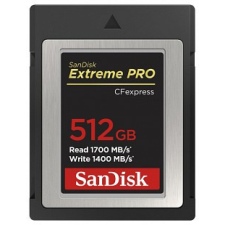 Sandisk Extreme Pro CFExpress Type B 512GB memóriakártya (1700/1400 MB/s sebesség) (186487) memóriakártya