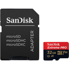 Sandisk MicroSDHC 32GB Extreme Pro + SD adapter memóriakártya
