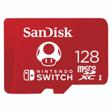 Sandisk microSDXC kártya NINTENDO SWITCH 128GB, 100MB/s, U3, C10, A1, UHS-1 (183552) memóriakártya