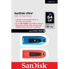 Sandisk Ultra USB 3.0 64GB USB 3.0 Piros-kék 2db pendrive