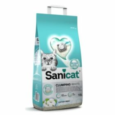  Sanicat Macskaalom Clumping White Cotton Fresh Csomós. Fehér Bentonit 10l macskaalom