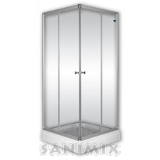  Sanimix Szögletes zuhanykabin átlátszó üveggel 90x90x200 cm 22.1512 INGYEN SZÁLLÍTÁSSAL kád, zuhanykabin