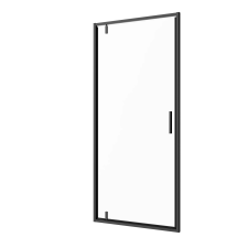  SANOSLIM pivot zuhanyajtó 90 x 200 cm matt fekete kád, zuhanykabin