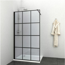  Sanotechnik ELITE BLACK Zuhanyfal 120 x 195 cm EN1206B kád, zuhanykabin