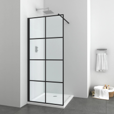 Sanotechnik Elite Black zuhanyfal 98-100 cm x 195 cm fekete kád, zuhanykabin