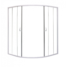  Sanotechnik PT40W íves sarokkabin fehér profillal 90x90x180 cm kád, zuhanykabin