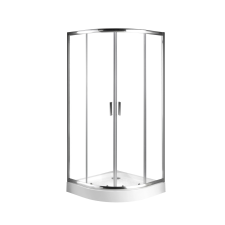 Sanotechnik Sanodusch íves zuhanykabin két tolóajtóval króm 90 cm x 90 cm kád, zuhanykabin