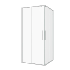 Sanotechnik Sanoslim zuhanyajtó sarokkabinhoz 80 cm króm kád, zuhanykabin