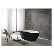 Sanotechnik Sanotechnik MANHATTAN térben álló fürdőkád fekete/fehér 170x80,6x60 cm G9030 kád, zuhanykabin