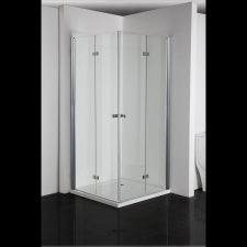 Sanotechnik SIMPLYFLEX ZUHANYFÜLKEAJTÓ 90X195 CM 5MM VÍZTISZTA, KRÓM PROFIL, CSUKLÓ kád, zuhanykabin