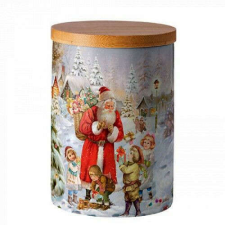 Santa bringing presents porcelán konyhai tároló 13,5x10cm papírárú, csomagoló és tárolóeszköz