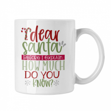 Santa, how much do you know - Bögre karácsonyi dekoráció