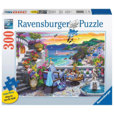 Santorini Naplemente puzzle extra nagy darabokkal puzzle, kirakós