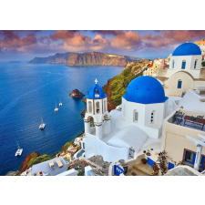 Santorini puzzle - Kilátás a hajókra, 1000 darabos puzzle, kirakós