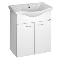  Sapho AQUALINE KERAMIA FRESH mosdótartó szekrény, 60,5x74x34cm, fehér (50063A) fürdőszoba bútor