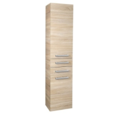  Sapho AQUALINE VEGA állószekrény, szennyestratóval, 40x184x31cm, platinatölgy (VG980) fürdőszoba bútor
