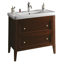 Sapho CROSS Mosdótartó szekrény, 2 fiókkal, 85x81x47cm, mahagóni fürdőszoba bútor