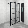 Sapho CURE BLACK fix zuhanyfal, 1400mm, matt fekete