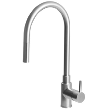 Sapho DUNA Mosogató-csaptelepep kihúzható zuhanyfejjel, inox csaptelep