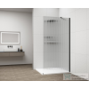 Sapho ESCA BLACK MATT Walk-in zuhanyfal, falra szerelhető, flutes üveg, 1100mm (ES1311-02)