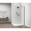 Sapho ESCA BLACK MATT Walk-in zuhanyfal, falra szerelhető, transzparent üveg, 1300mm (ES1013-02)