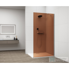 Sapho ESCA CHROME Walk-in zuhanyfal, falra szerelhető, barna üveg, 1100mm (ES1511-01) kád, zuhanykabin