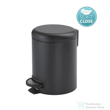 Sapho GEDY POTTY szemetes, Soft Close, 5l, matt fekete (330914) fürdőszoba kiegészítő