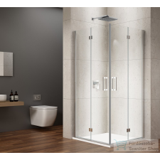 Sapho GELCO LORO sarokbelépős zuhanykabin harmónikaajtóval, 800x800mm (GN4780-01) kád, zuhanykabin