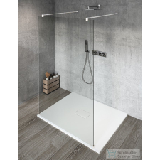 Sapho GELCO VARIO WHITE Szabadon álló zuhanyfal merőleges merevítőkkel, transzparent üveg, 1400mm (GX1214GX2215) kád, zuhanykabin