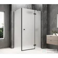 Sapho GLOBE BLACK nyílóajtó oldalfallal,1000x900mm, jobbos, matt üveg (GB1010-3315MRB) kád, zuhanykabin