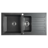 Sapho Gránit mosogató, gyümölcsmosóval, 96x48cm, fekete (GR1334)