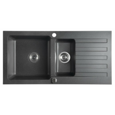 Sapho Gránit mosogató, gyümölcsmosóval, 96x48cm, fekete (GR1334) mosogatótálca