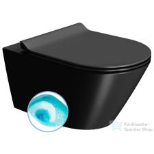 Sapho GSI KUBE X SWIRLFLUSH fali WC, 36x55cm, dual-matt fekete (941526) szaniter