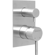 Sapho MINIMAL falba süllyesztett zuhanycsaptelep, 2-irányú váltóval, inox (MI042) csaptelep